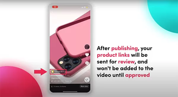 Đợi Tiktok xét duyệt link sản phẩm trong video