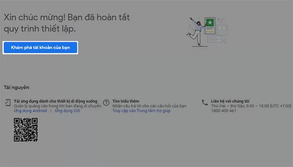 Hoàn tất thiết lập tài khoản Google Ads
