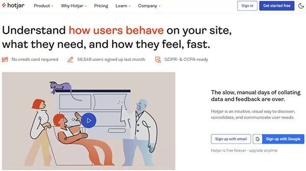 Hotjar - Công cụ phân tích hành vi người dùng và bản đồ nhiệt website để tối ưu hóa tỉ lệ chuyển đổi CRO