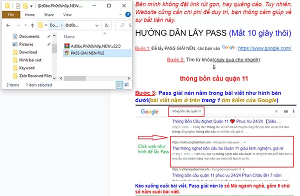 Để nhận mã xác thực giải nén file mới download, bạn phải thực hiện một số thao tác được hướng dẫn sẵn để tạo traffic user cho một trang web nào đó
