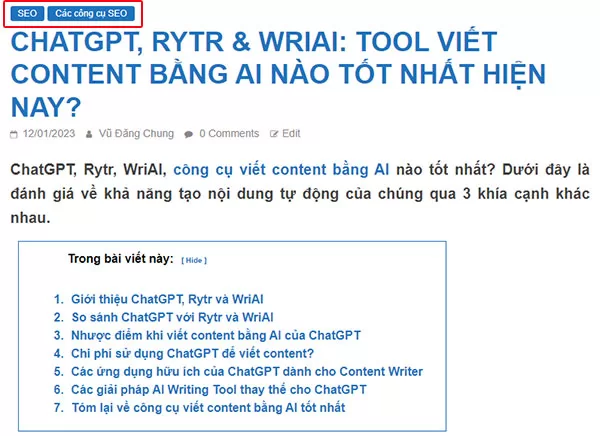 Ví dụ về kiểu thiết kế breadcrumb phá cách