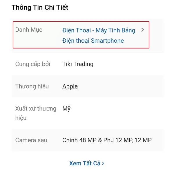 Breadcrumb chính xác theo đường dẫn được thiết kế lại thành breadcrumb theo thuộc tính
