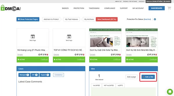 Chọn Add a Site
