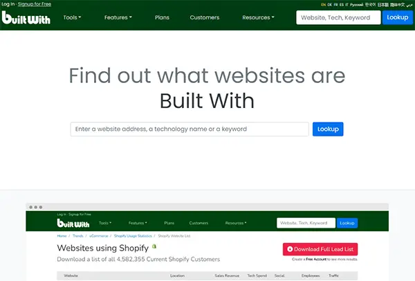 Công cụ Builtwith