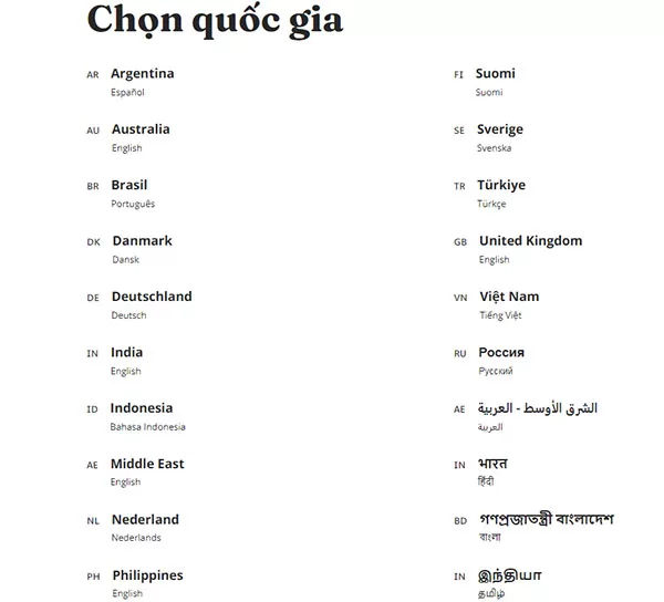 Cleanipedia đang hỗ trợ 24 loại ngôn ngữ khác nhau, trong đó có cả tiếng Việt