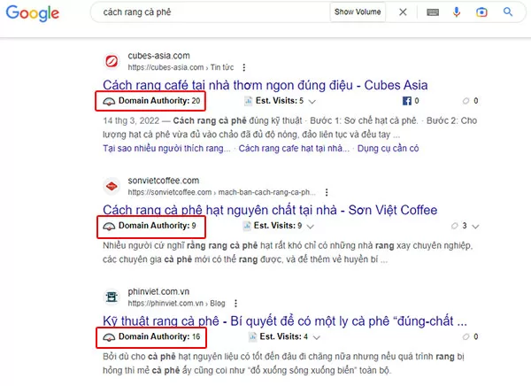 Kiểm tra Domain Authority của website bằng add-on Ubersuggest