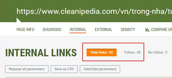 Tất cả Internal Link trên Cleanipedia đều thuộc loại liên kết theo dõi (Dofollow)