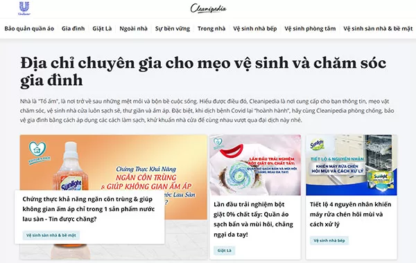 Trang chủ của Cleanipedia