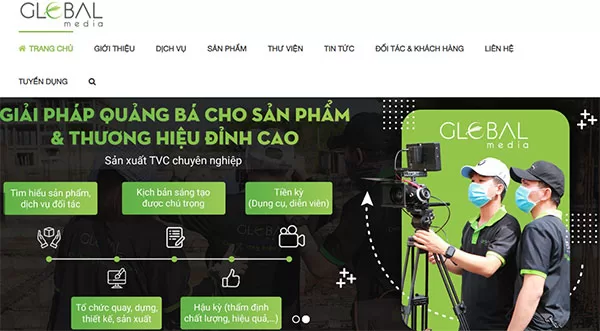 Trang chủ website Global Media