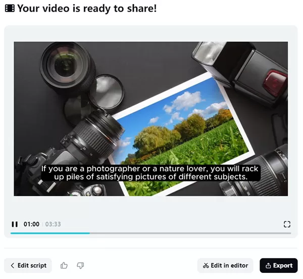 Kết quả video của Capcut