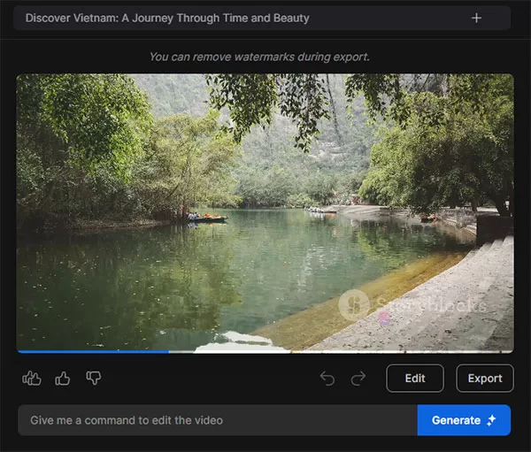 Kết quả video của InVideo AI