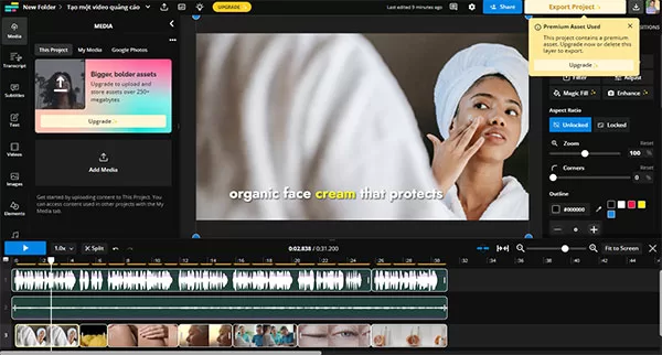 Kết quả video từ Kapwing