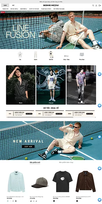 Mẫu website bán đồ thời trang của SomeHow