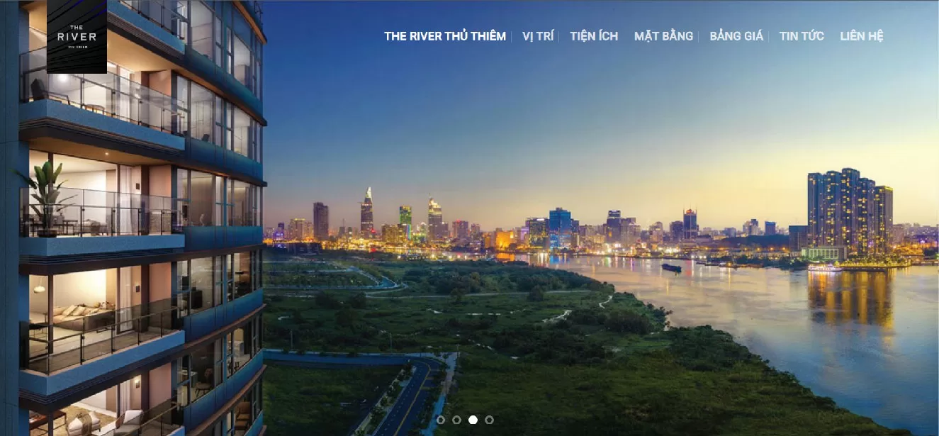Mẫu website chủ đầu tư dự án bất động sản The River Thủ Thiêm
