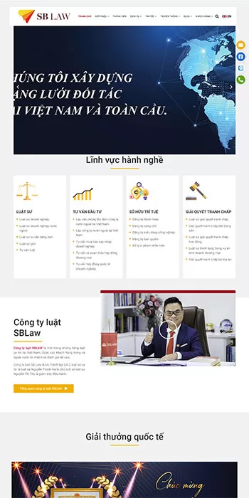 Mẫu website công ty luật SBLaw
