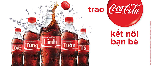 Sự kiện "Share a Coke" đã thúc đẩy người dùng toàn thế giới mua sản phẩm và chia sẻ thông điệp về thương hiệu