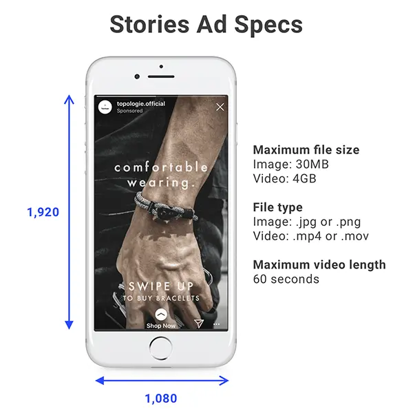 Thông số kỹ thuật của quảng cáo Stories Ads trên Facebook